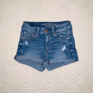 NEW American Eagle Super Stretch Jean Shorts SZ 0